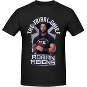 Roman Reigns Youth \u0026 Adult Men's Short-Sleeve Cotton T-Shirts, Crew Neck Tops Clothing Shirt for Men